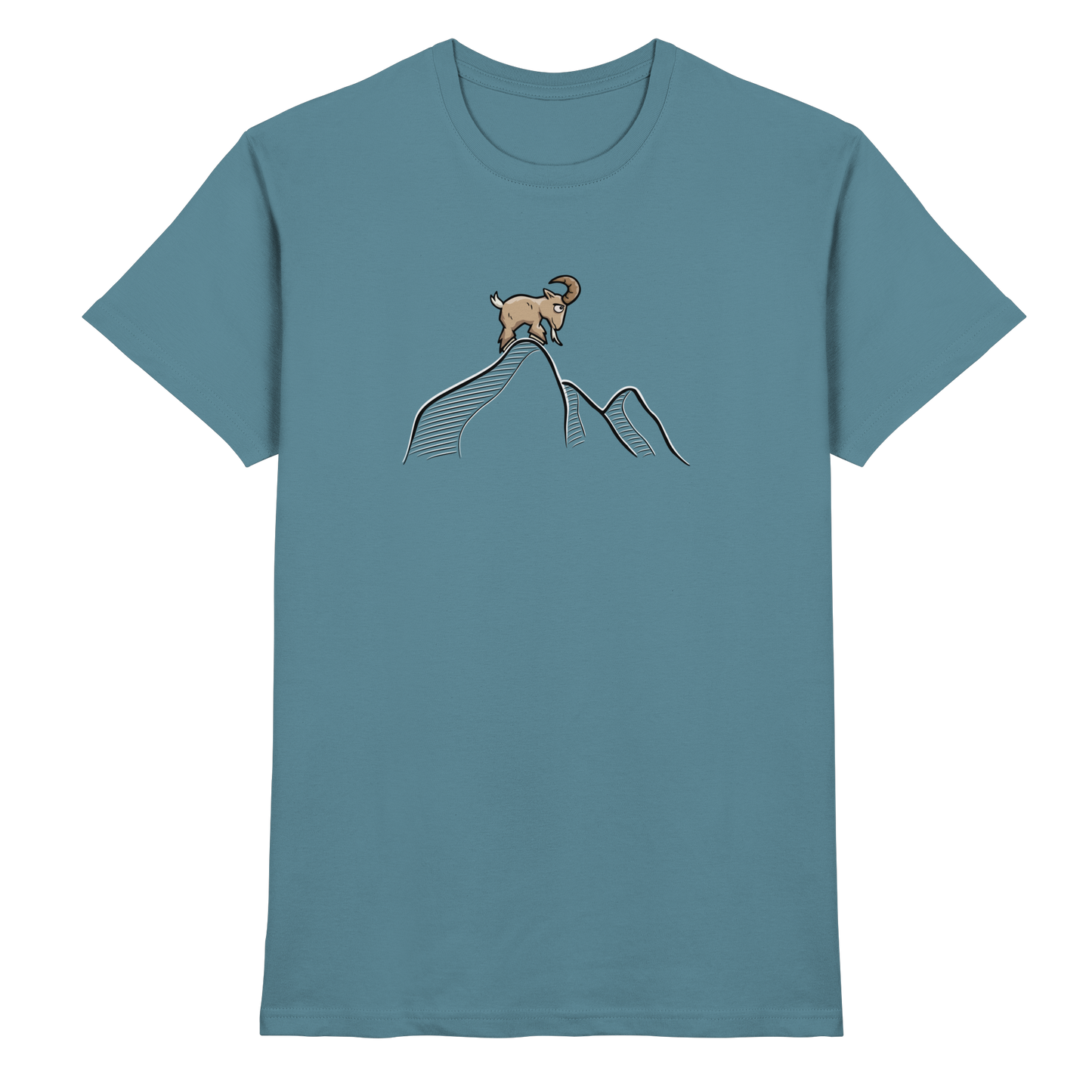 Ziegenbock in den Bergen - Premium Shirt