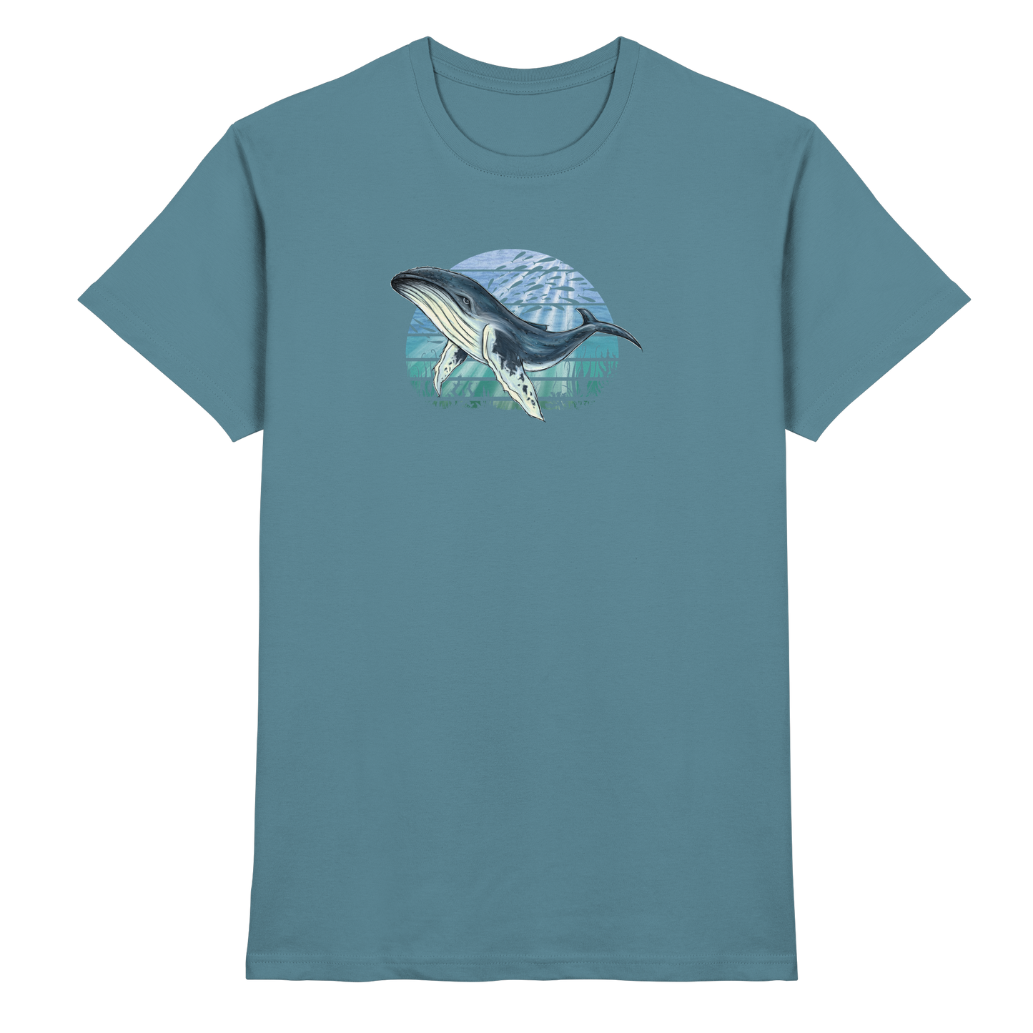 Retro Unterwasser Buckelwal - Premium Shirt