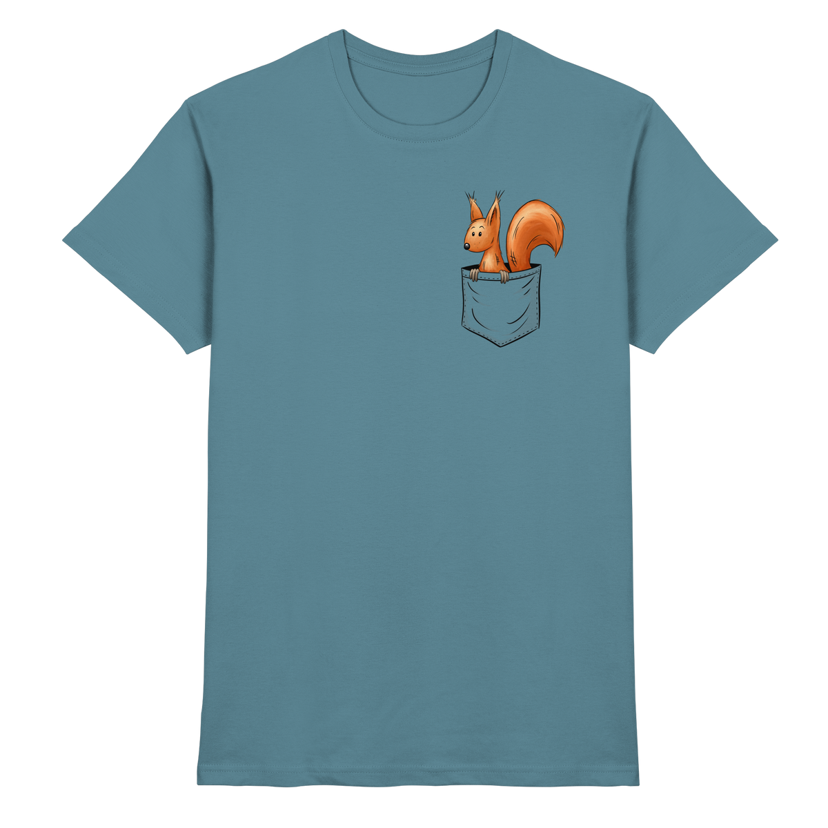 Lässiges Eichhörnchen In Tasche - Premium Shirt