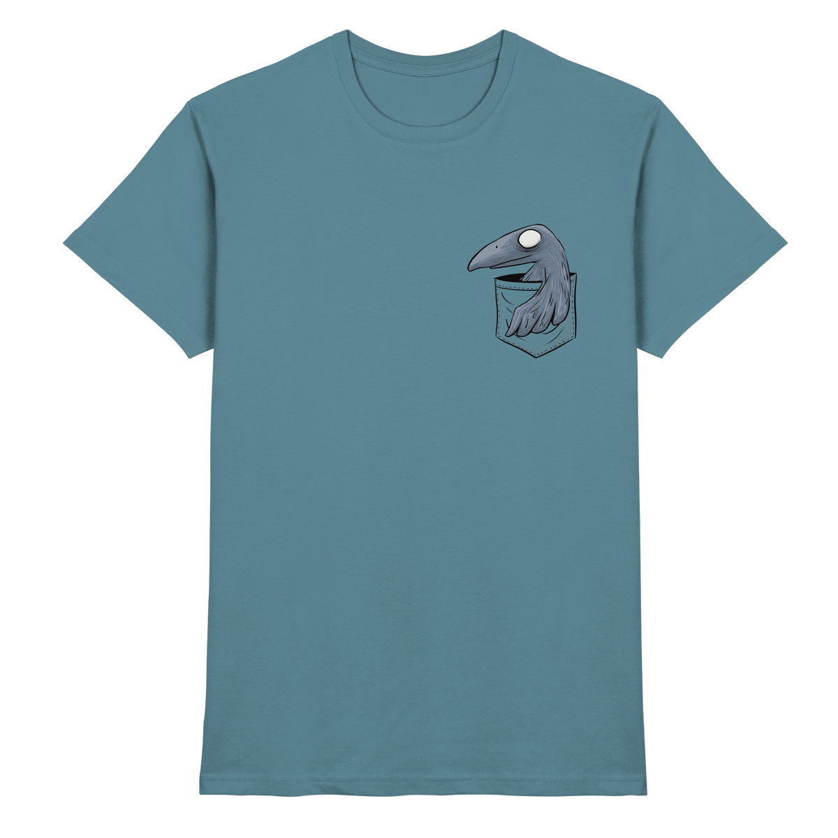 Grufti Rabe Krähe in der Tasche - Premium Shirt