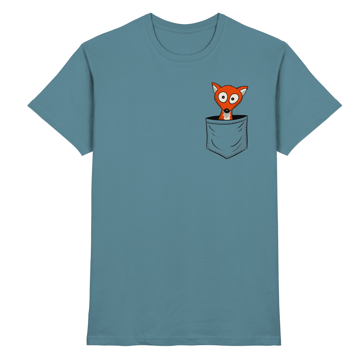Fuchs in der Brusttasche | Taschen-Fuchs - Premium Shirt
