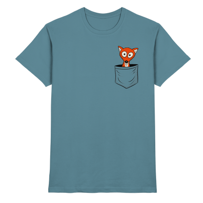 Fuchs in der Brusttasche | Taschen-Fuchs - Premium Shirt