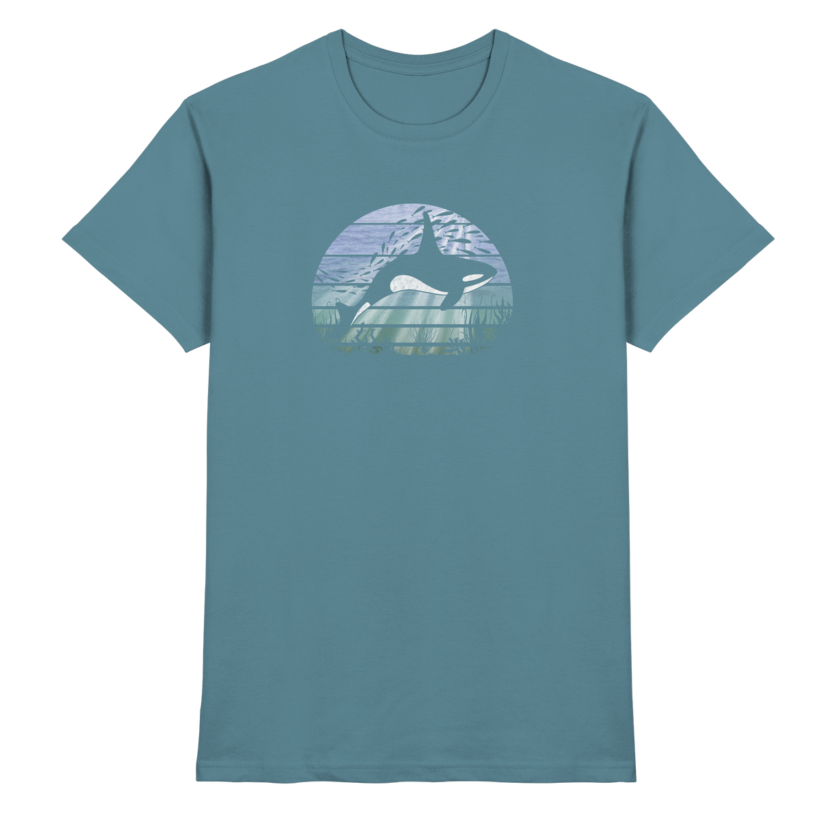 Retro Tiefsee Schwertwal Orca - Premium Shirt