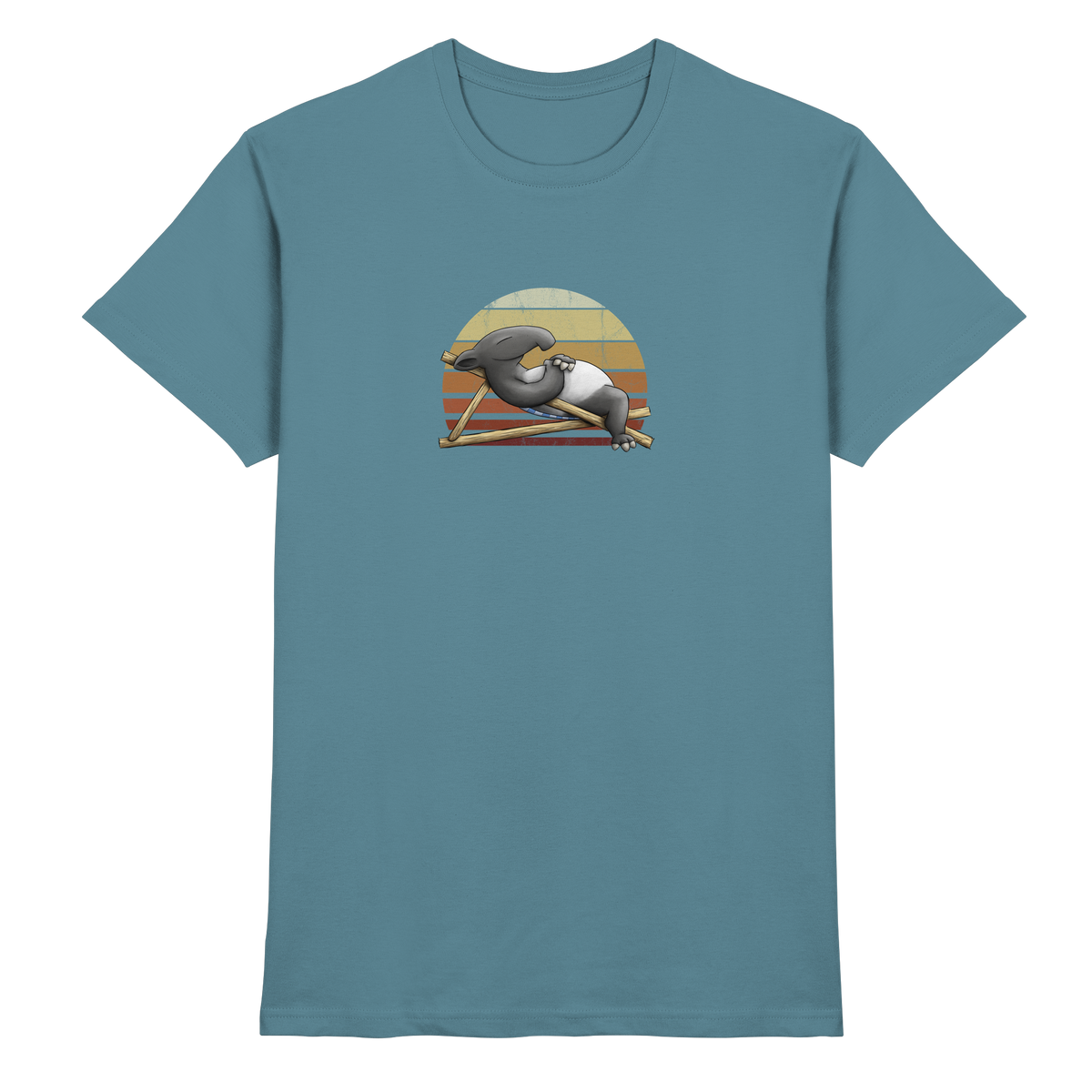 Lässiger Retro Sundown Tapir - Premium Shirt
