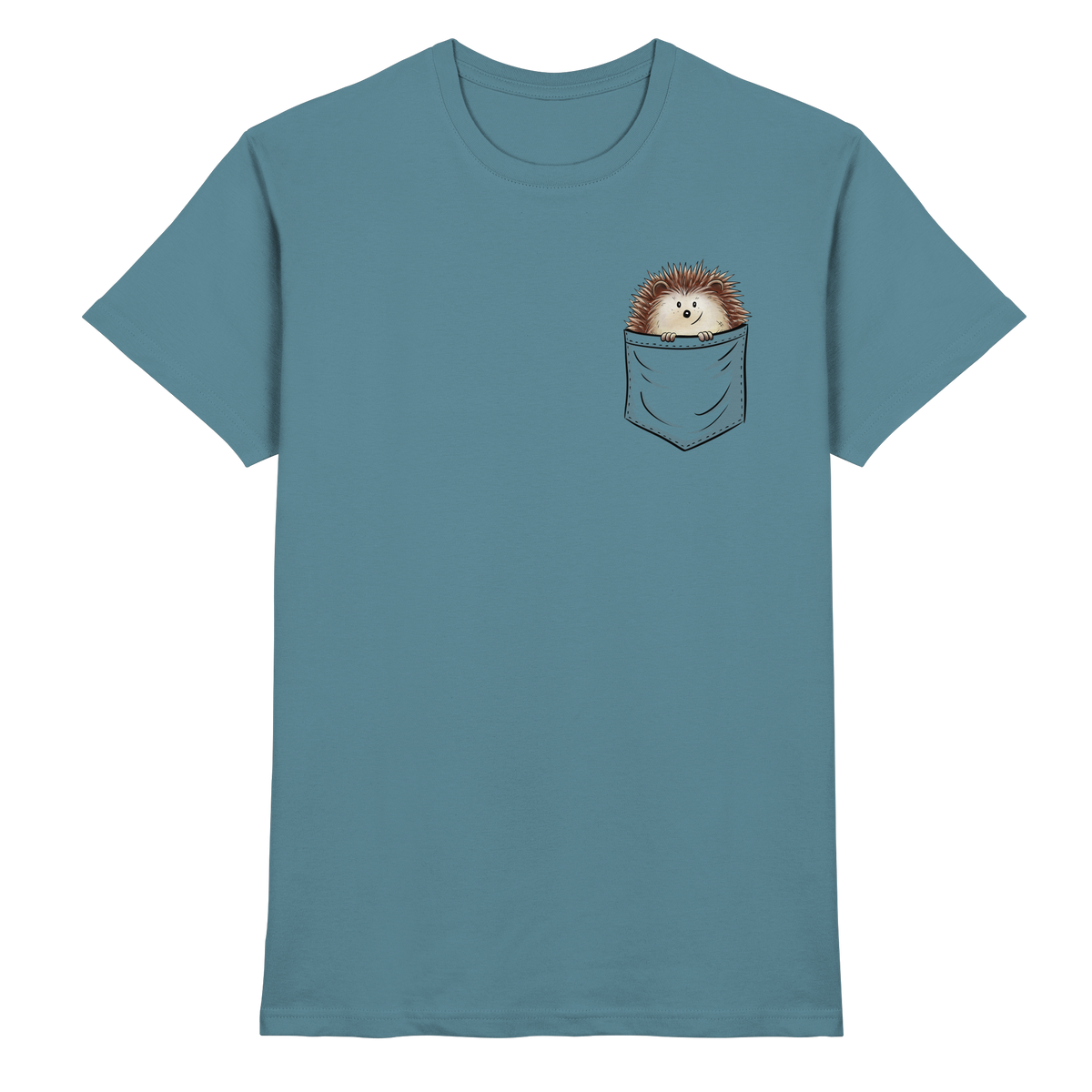 Lustiger Igel in Deiner Brust-Tasche - Premium Shirt
