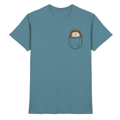 Lustiger Igel in Deiner Brust-Tasche - Premium Shirt
