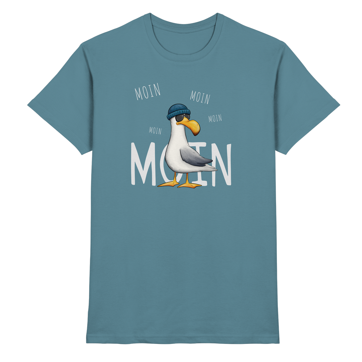 Moin Moin Lässige Hipster Möwe  - Premium Shirt