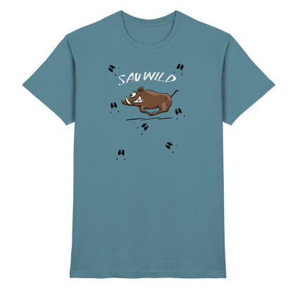 Sauwild wilde Sau | Wildschwein Keiler - Premium Shirt