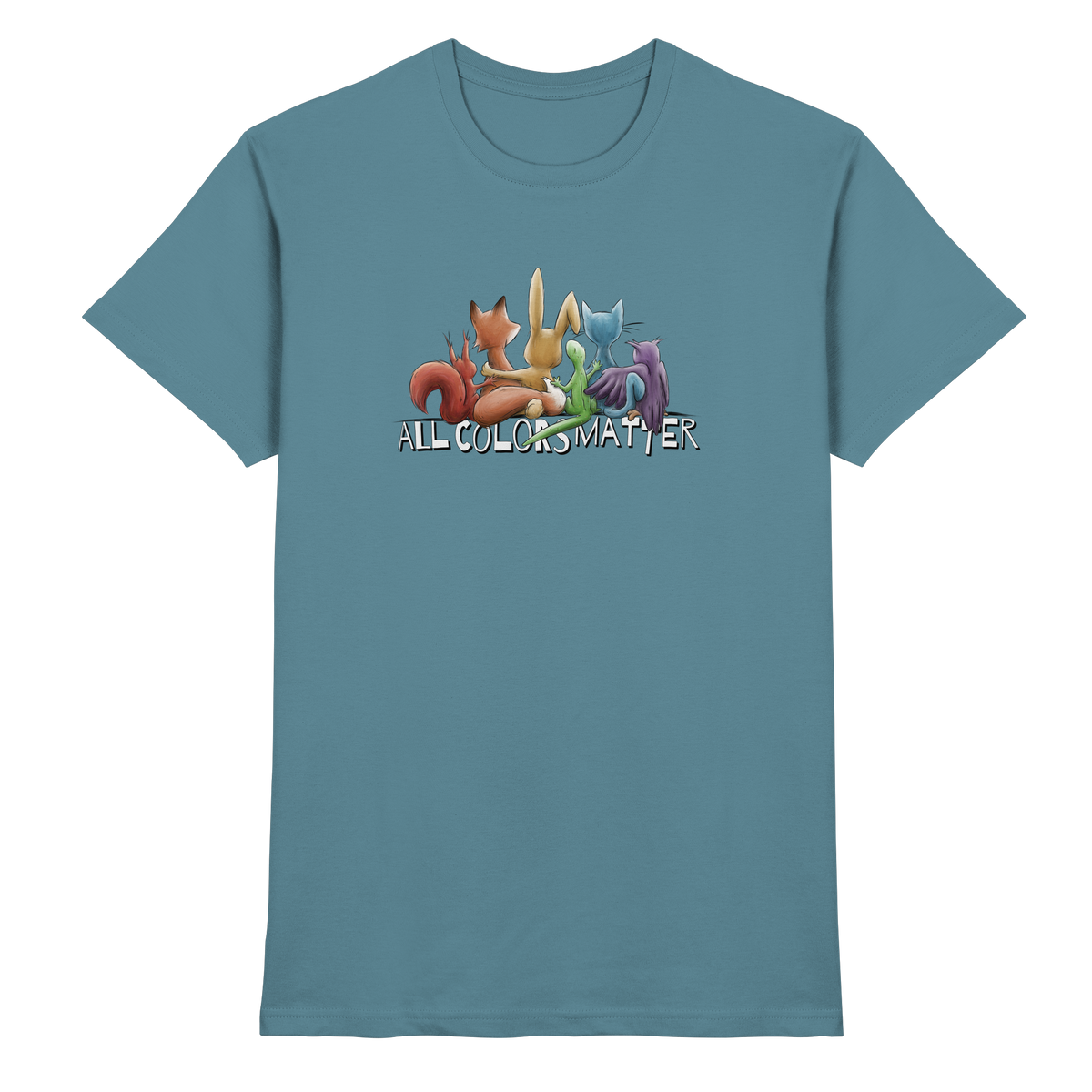All Colors Matter! Regenbogen Tiere für Vielfalt - Premium Shirt