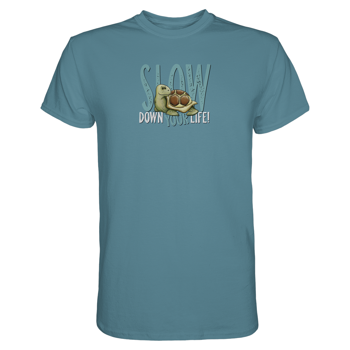 Slow Down Your Life Schildkröte - Premium Shirt
