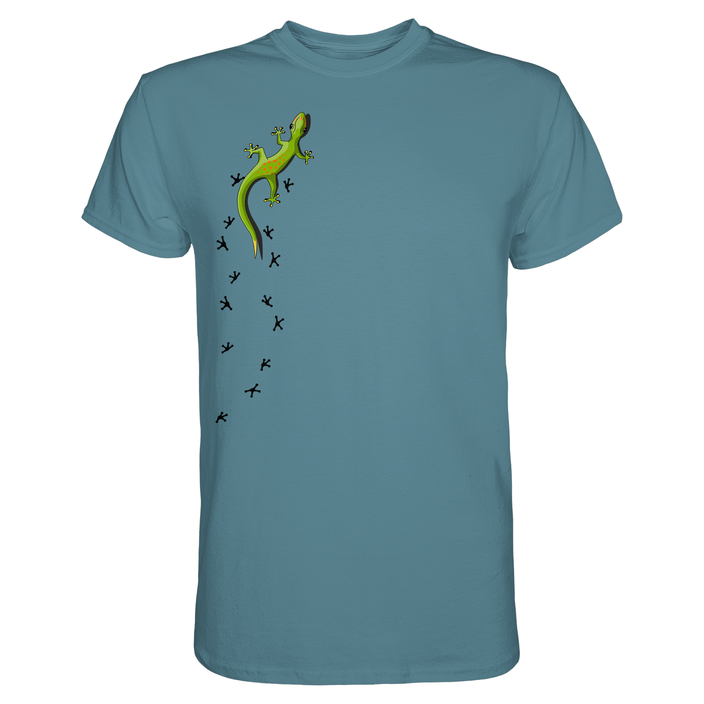 Kletternder Gecko mit Spuren - Premium Shirt