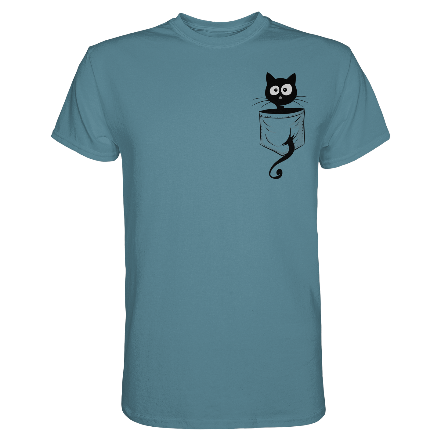 Schwarze Katze in der Tasche - Premium Shirt