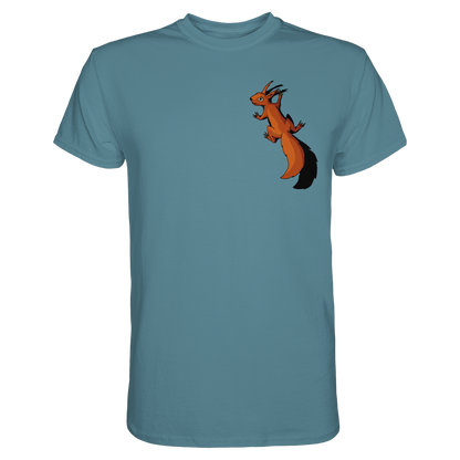 Süßes Eichhörnchen klettert - Premium Shirt