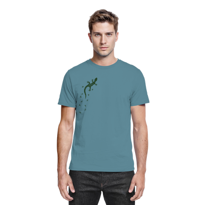 Gecko Eidechse Silhouette dunkel - Premium Shirt