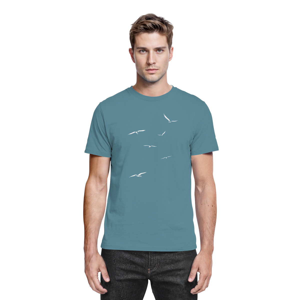 Vogelschwarm – Traum vom Fliegen - Premium Shirt
