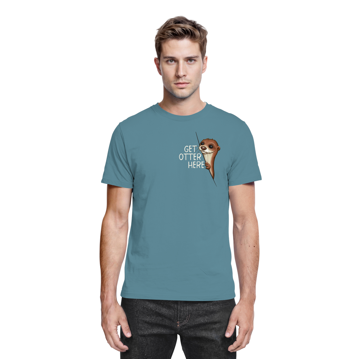Get Otter Here | Lustiger Otter Kalauer - Premium Shirt