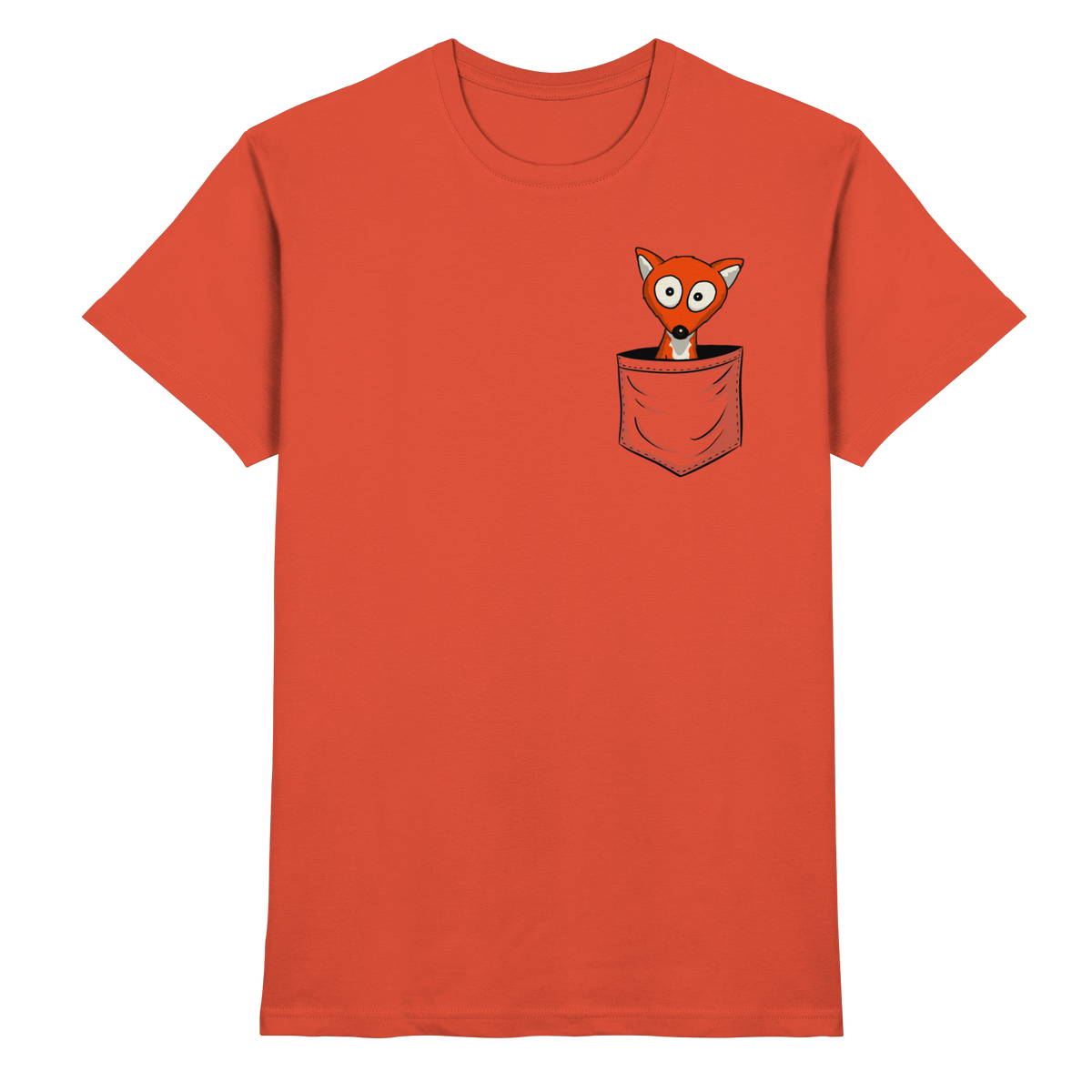 Fuchs in der Brusttasche | Taschen-Fuchs - Premium Shirt
