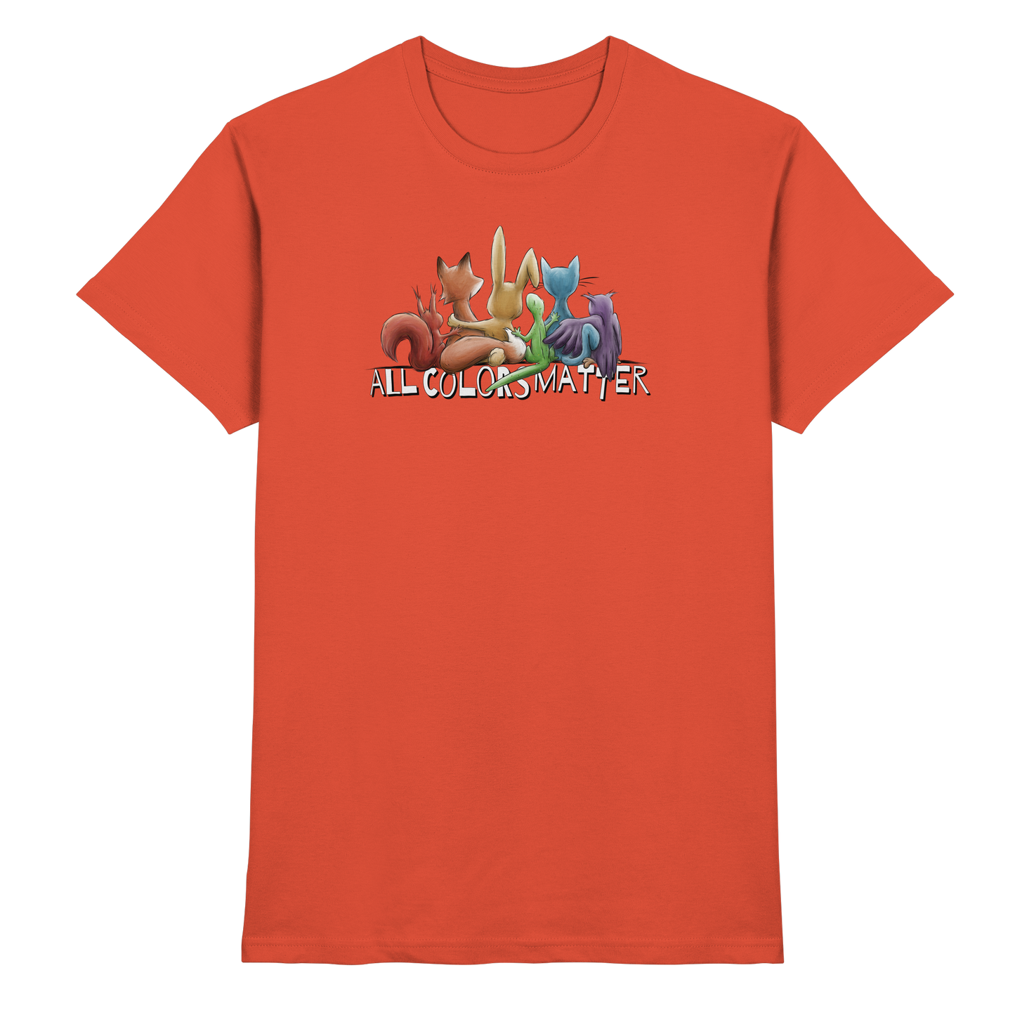 All Colors Matter! Regenbogen Tiere für Vielfalt - Premium Shirt