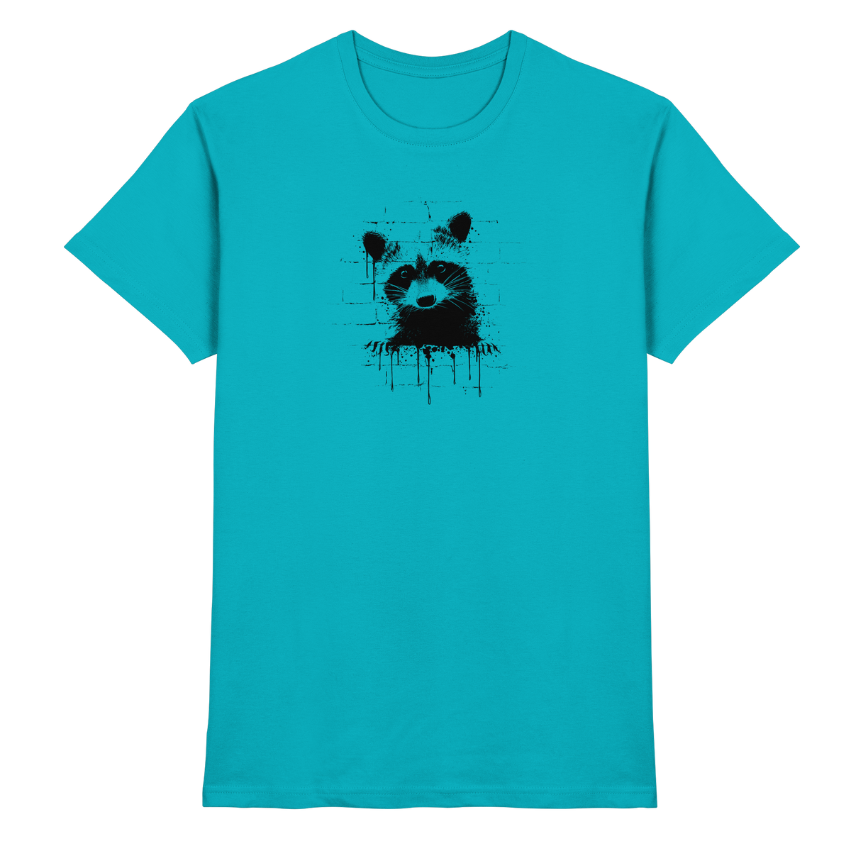 Funky Street Art Waschbär - Premium Shirt