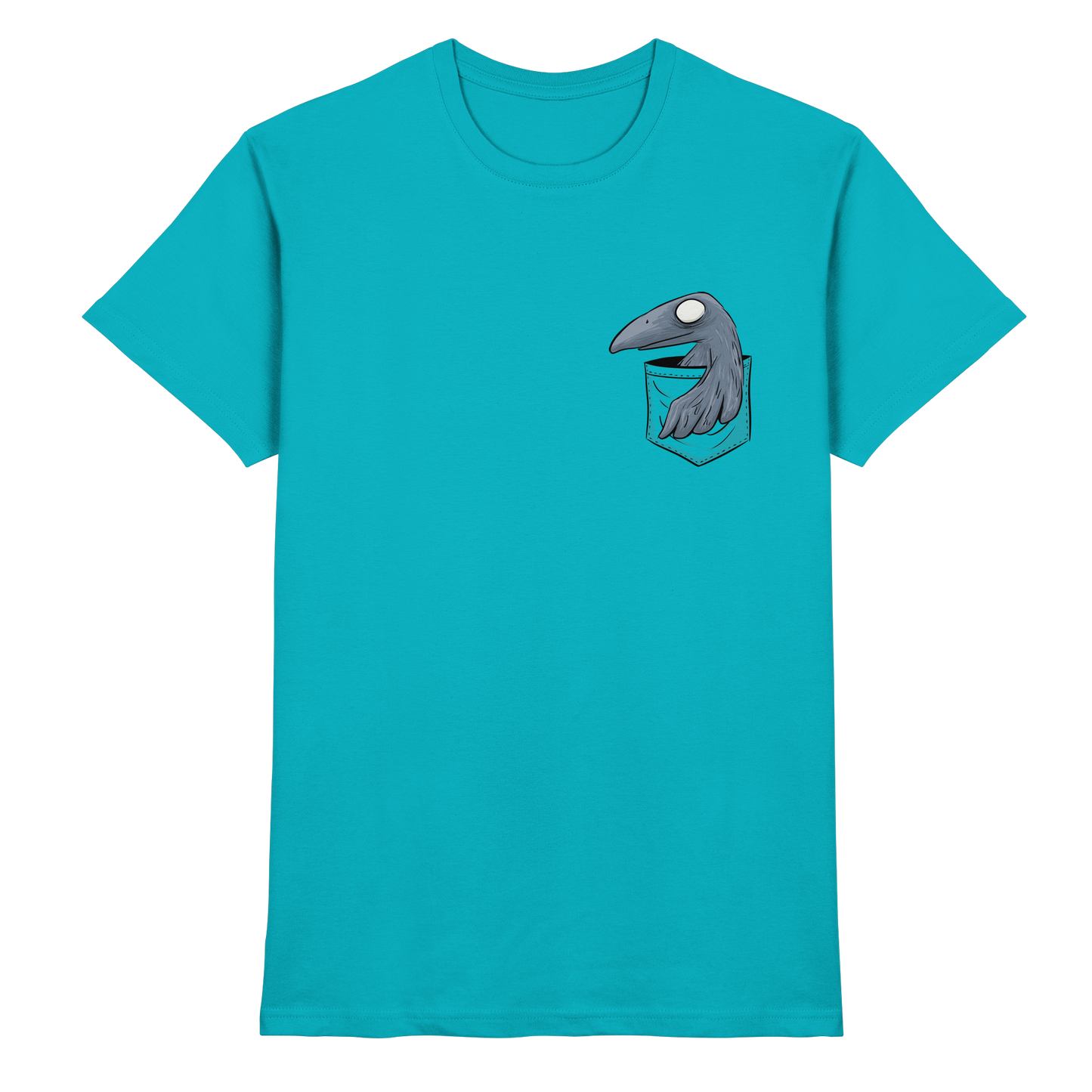 Grufti Rabe Krähe in der Tasche - Premium Shirt