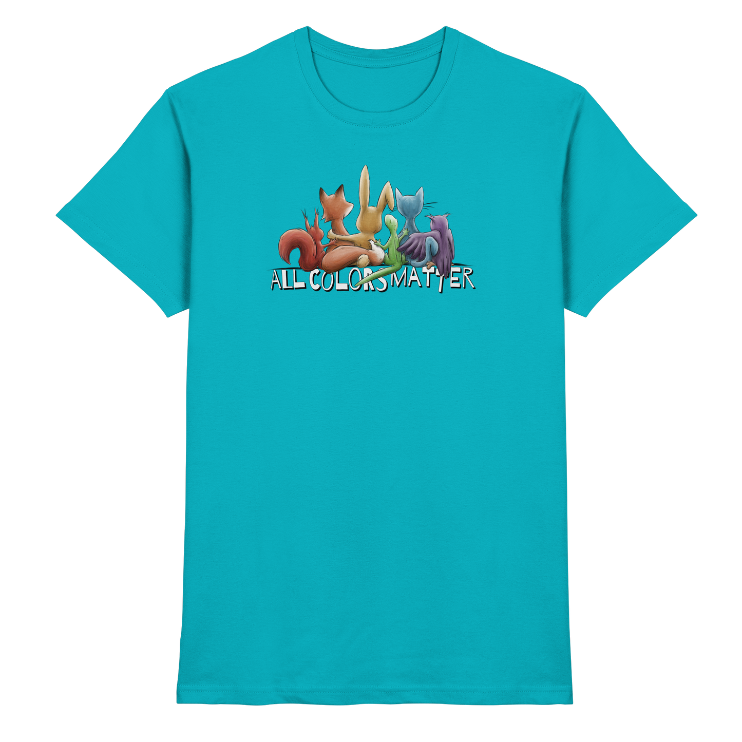 All Colors Matter! Regenbogen Tiere für Vielfalt - Premium Shirt