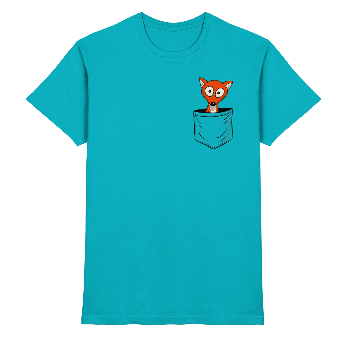 Fuchs in der Brusttasche | Taschen-Fuchs - Premium Shirt