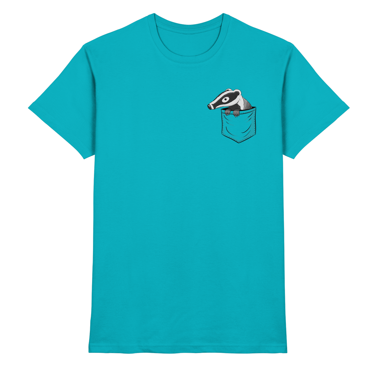 Lustig gemütlicher Dachs In der Tasche - Premium Shirt