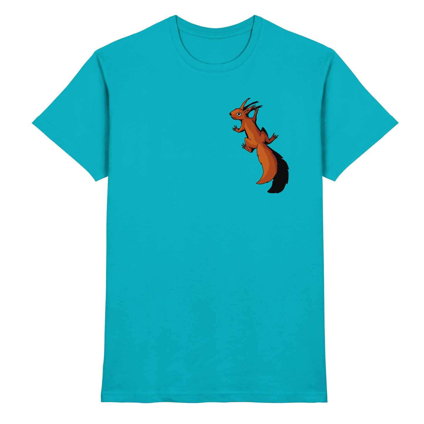 Süßes Eichhörnchen klettert - Premium Shirt