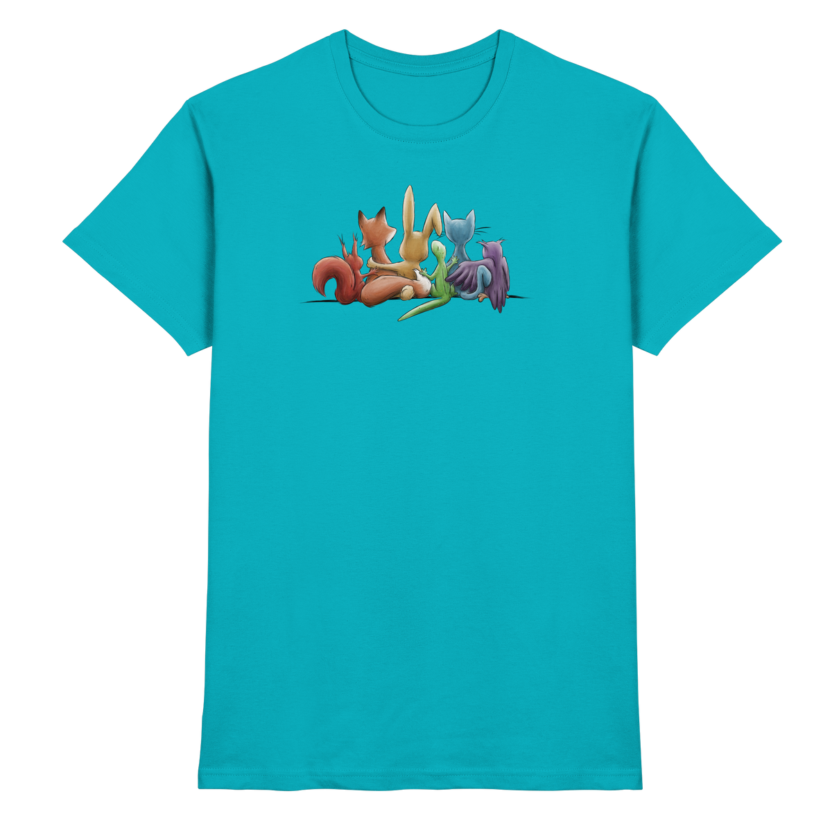 Regenbogen Tiere für Freundschaft, Toleranz und Vielfalt - Premium Shirt