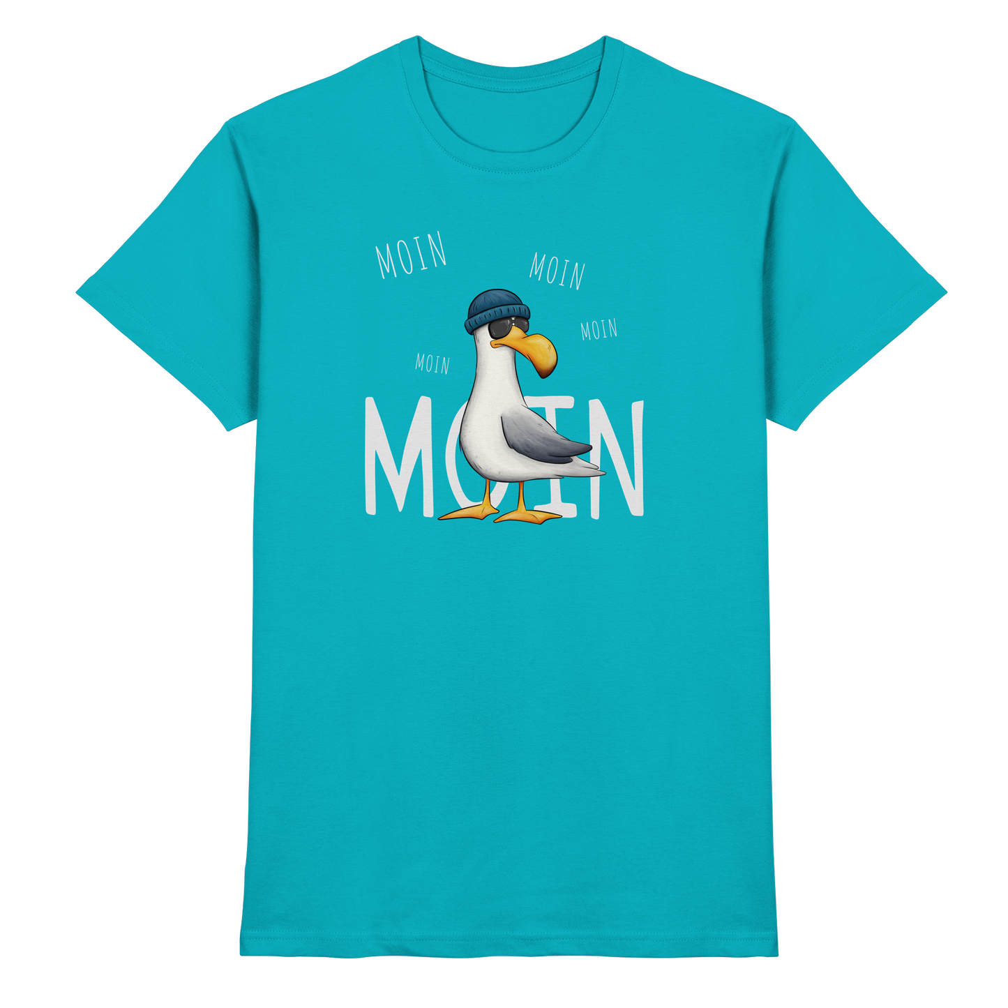 Moin Moin Lässige Hipster Möwe  - Premium Shirt