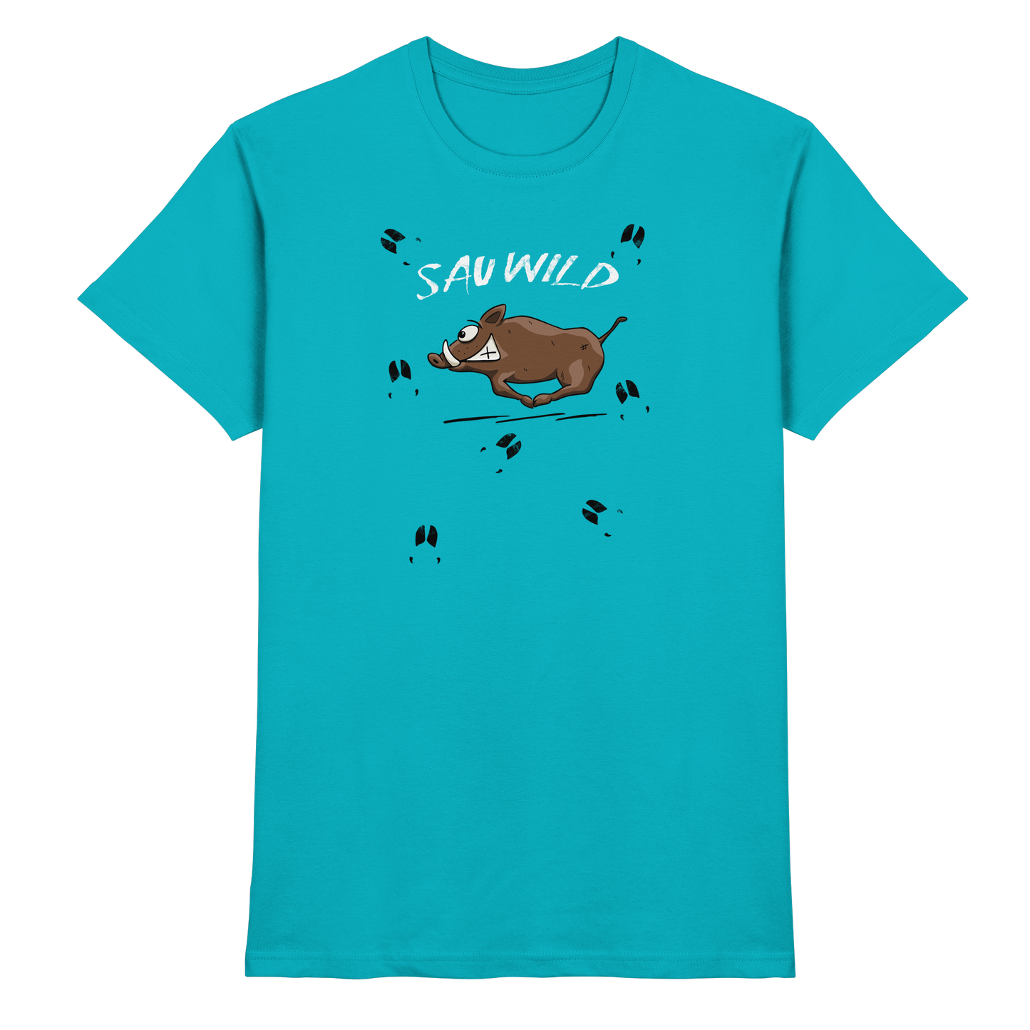 Sauwild wilde Sau | Wildschwein Keiler - Premium Shirt