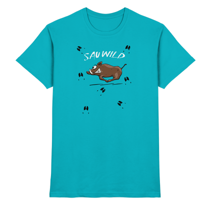 Sauwild wilde Sau | Wildschwein Keiler - Premium Shirt