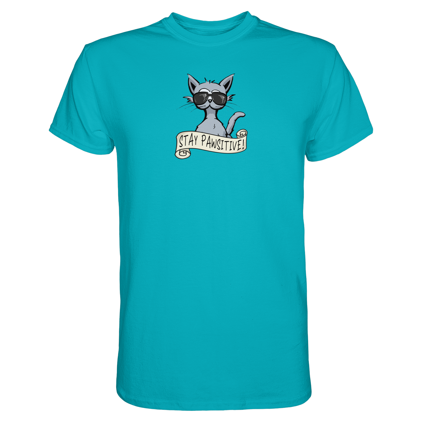 Stay Pawsitive Bleib lässig Hipster Katze - Premium Shirt