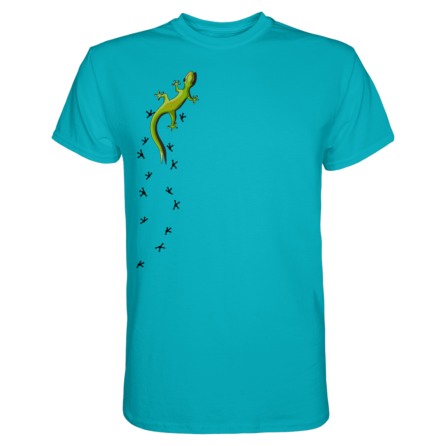 Kletternder Gecko mit Spuren - Premium Shirt