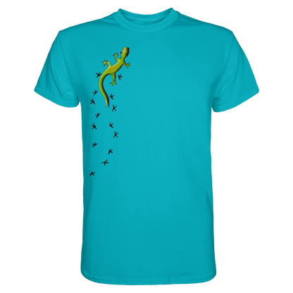 Kletternder Gecko mit Spuren - Premium Shirt