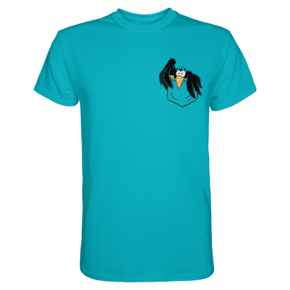 Kleiner Rabe | schwarze Krähe In Tasche - Premium Shirt