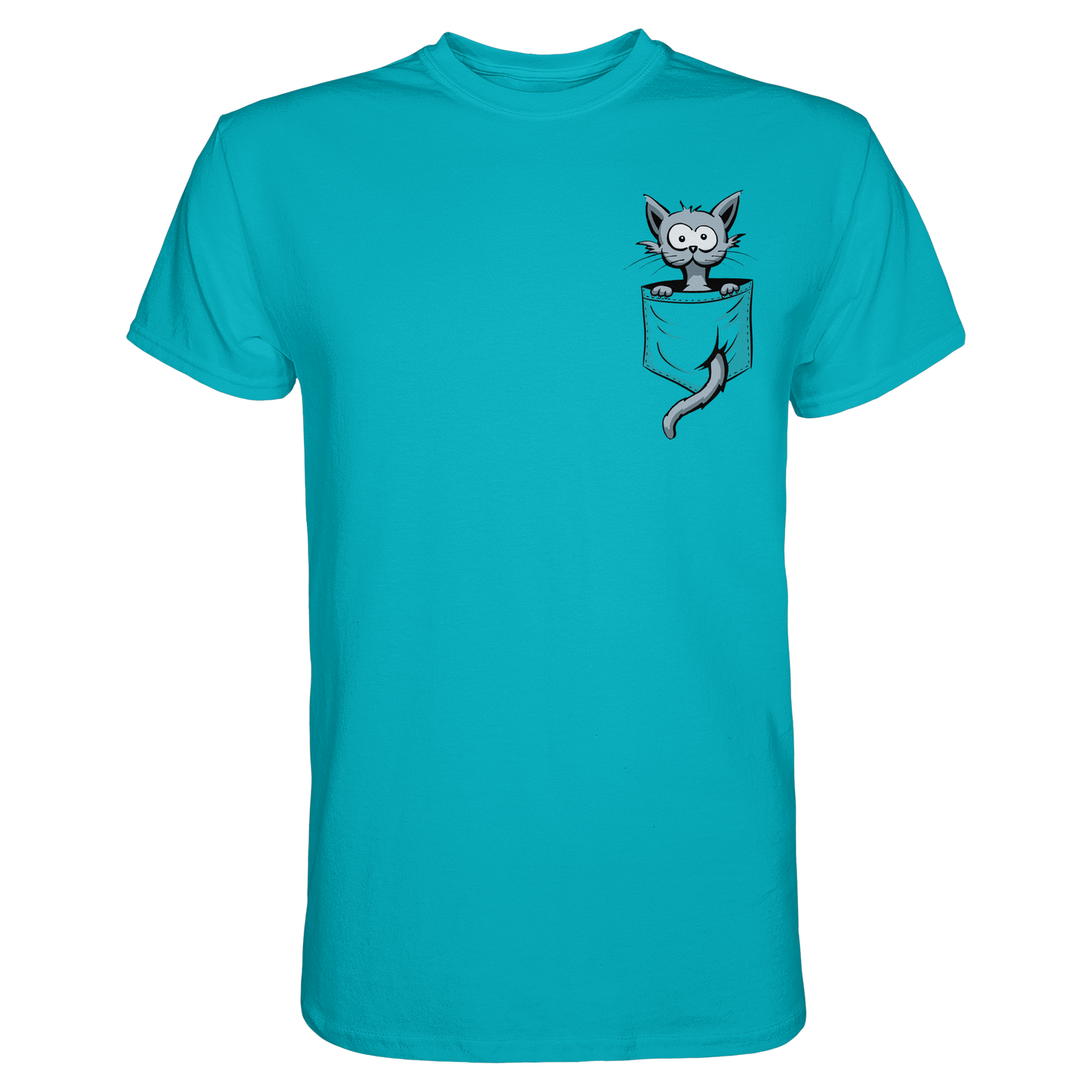 Verrückte Katze in Deiner Brust-Tasche - Premium Shirt