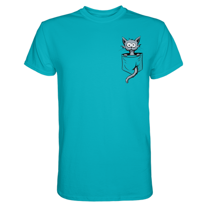 Verrückte Katze in Deiner Brust-Tasche - Premium Shirt