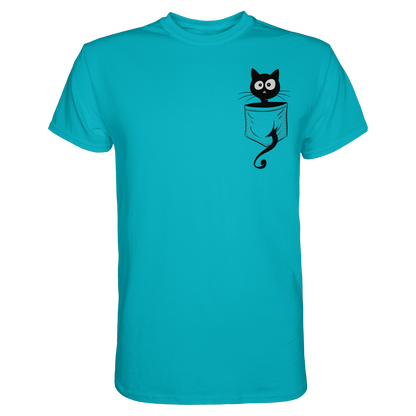 Schwarze Katze in der Tasche - Premium Shirt
