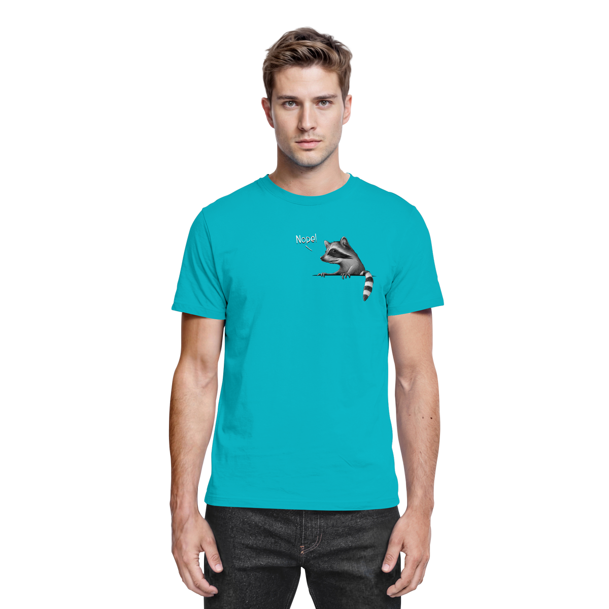 Nope! Frecher verwegener Waschbär - Premium Shirt
