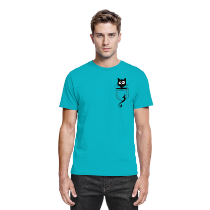Schwarze Katze in der Tasche - Premium Shirt