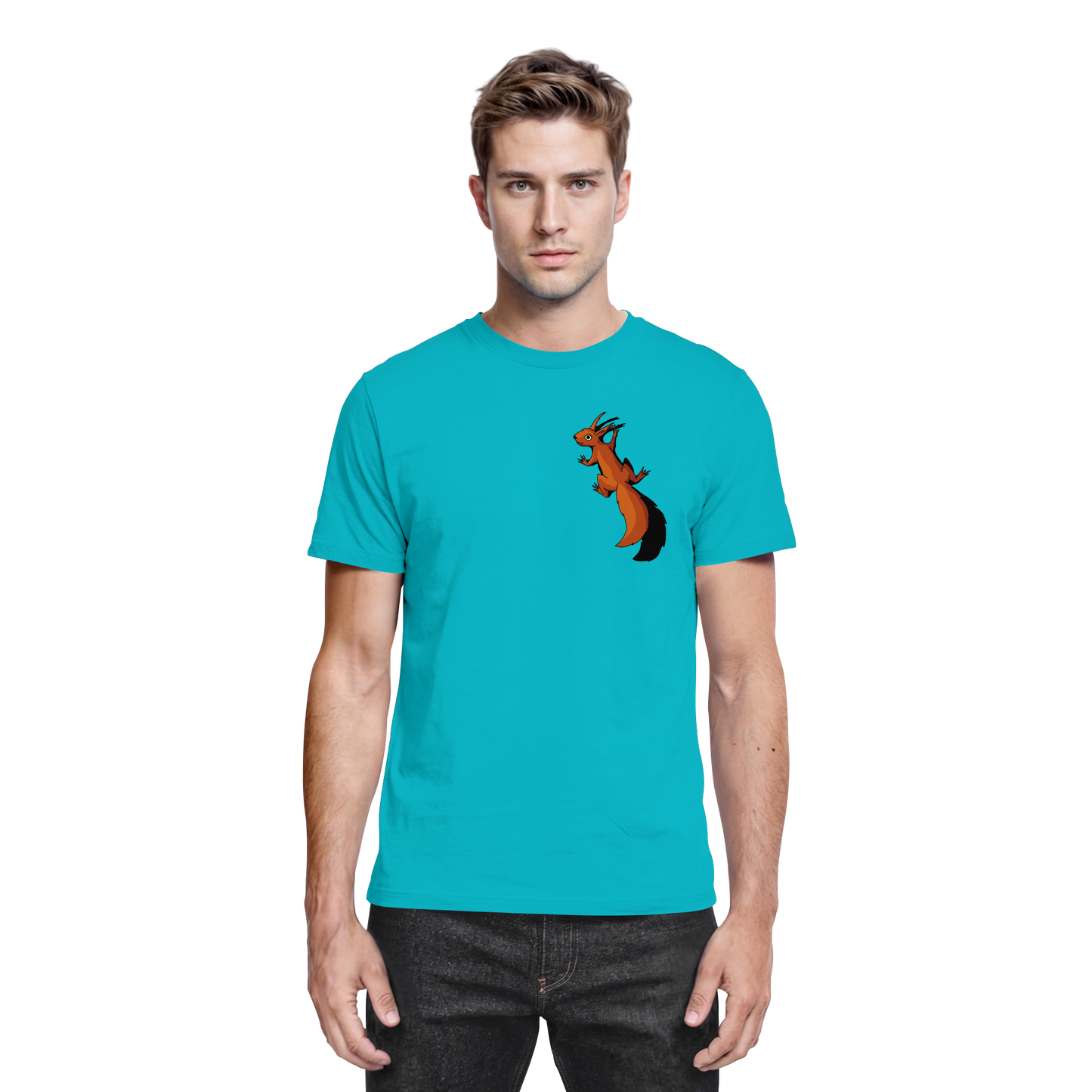 Süßes Eichhörnchen klettert - Premium Shirt
