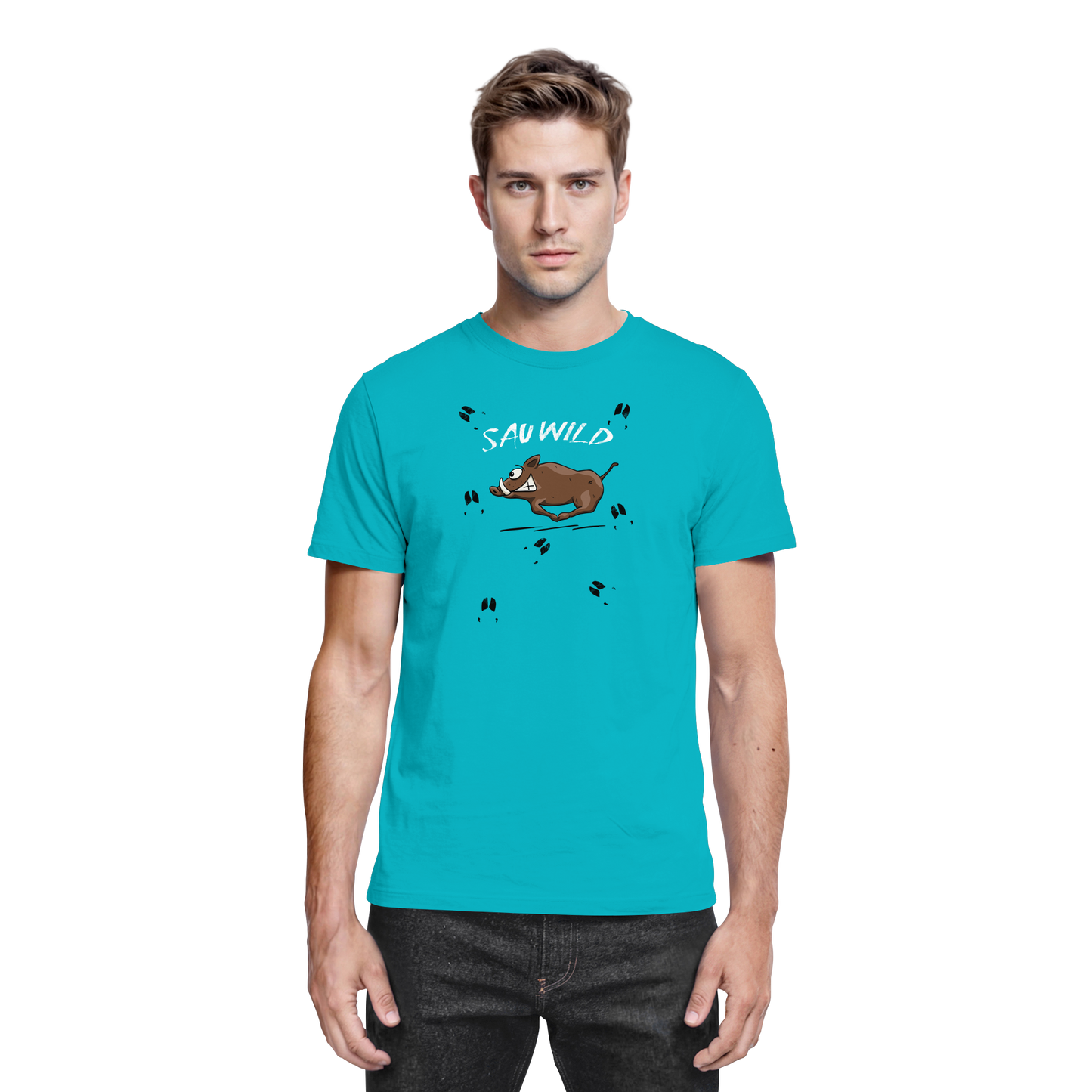 Sauwild wilde Sau | Wildschwein Keiler - Premium Shirt