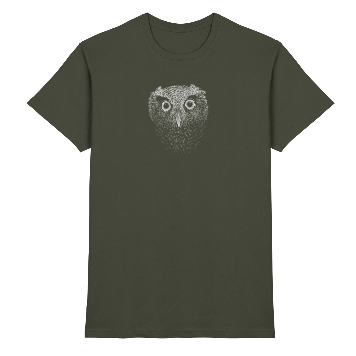 Eule Kritzelkunst Illustration - Premium Shirt
