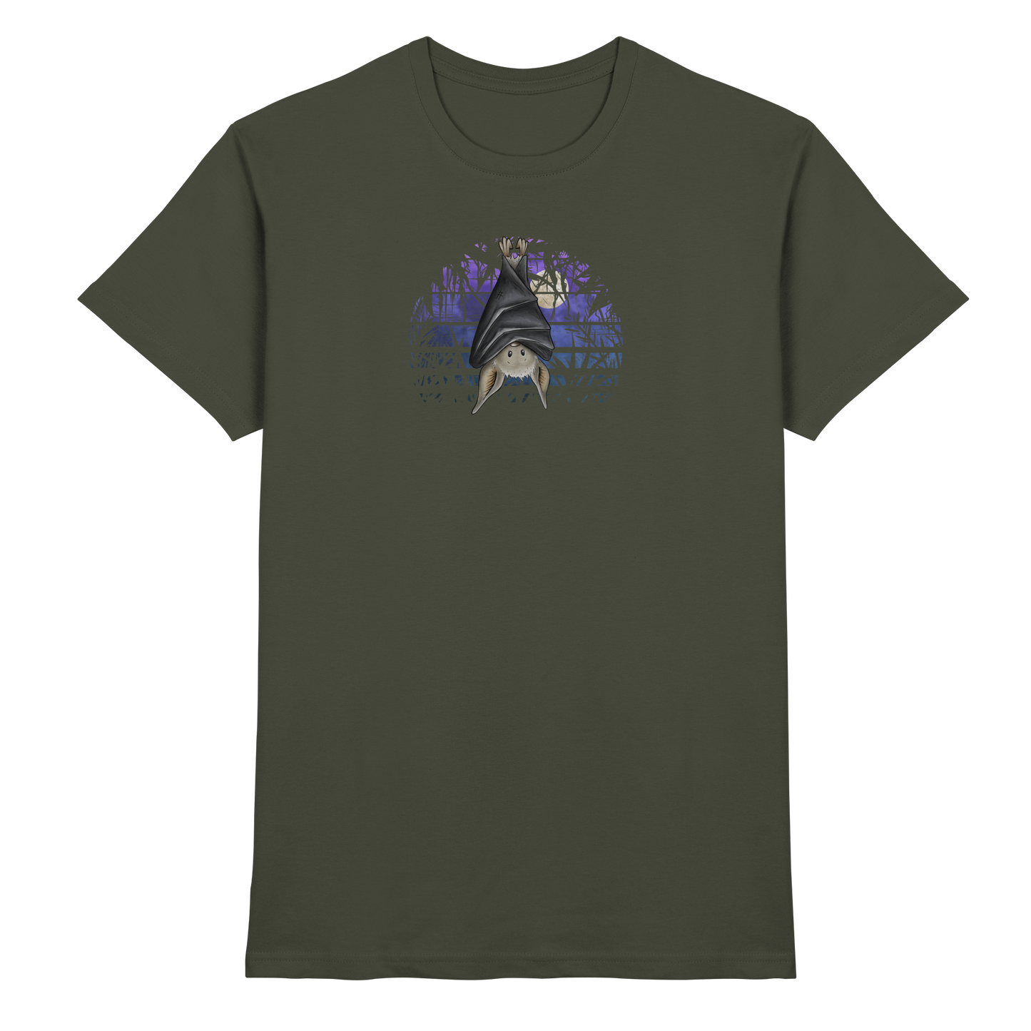 Fledermaus in blauer Nacht - Premium Shirt