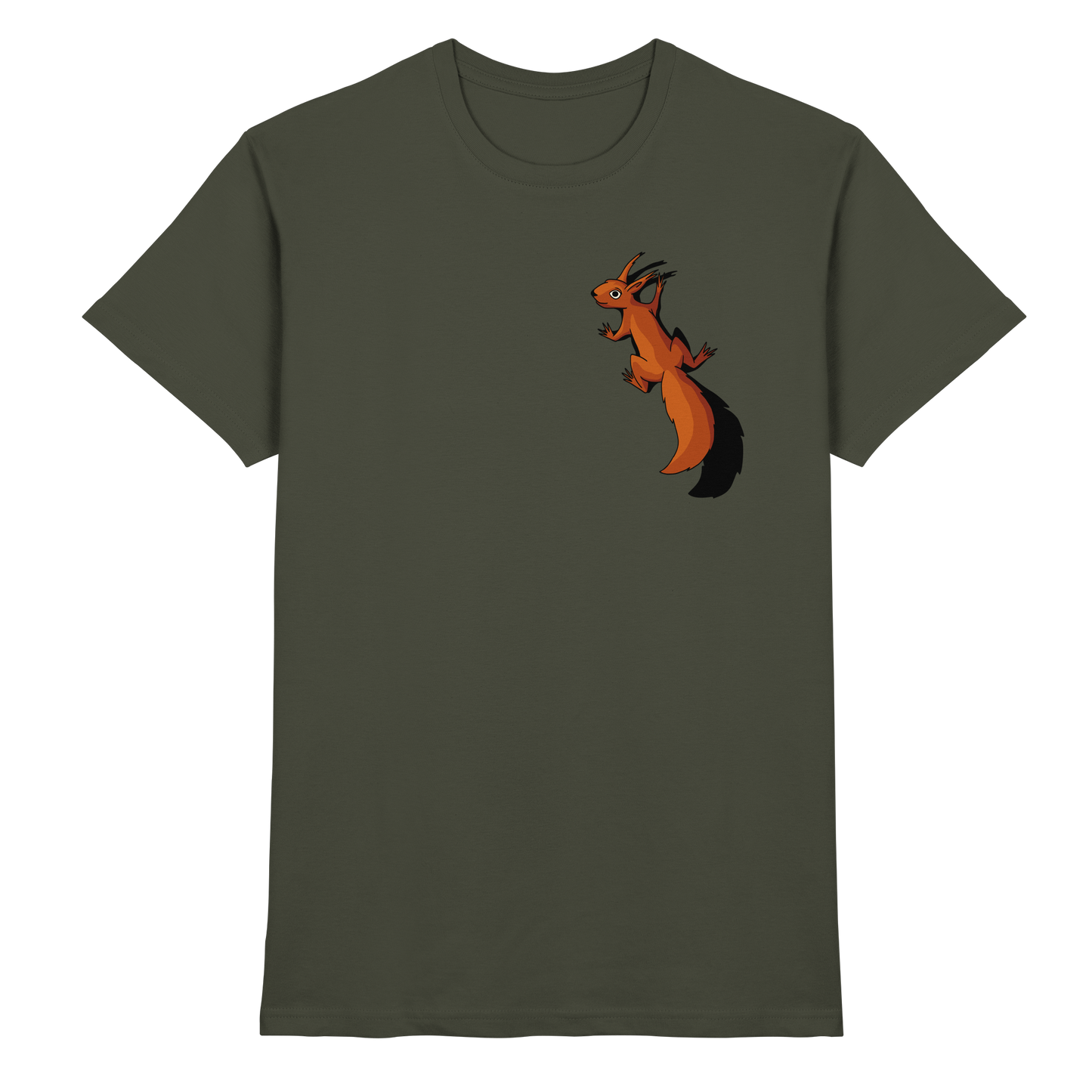 Süßes Eichhörnchen klettert - Premium Shirt