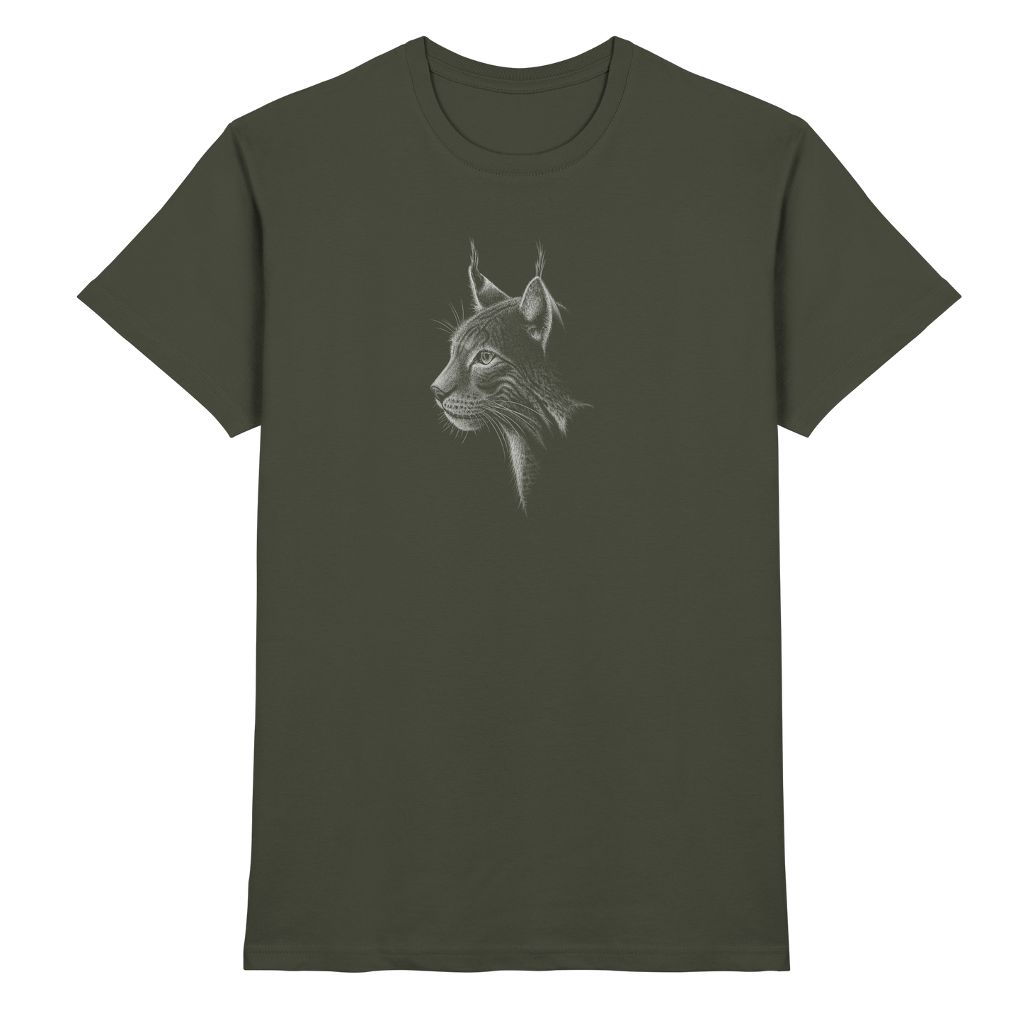 Luchs Kritzelkunst Wildkatze Illustration - Premium Shirt