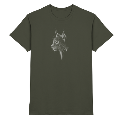 Luchs Kritzelkunst Wildkatze Illustration - Premium Shirt
