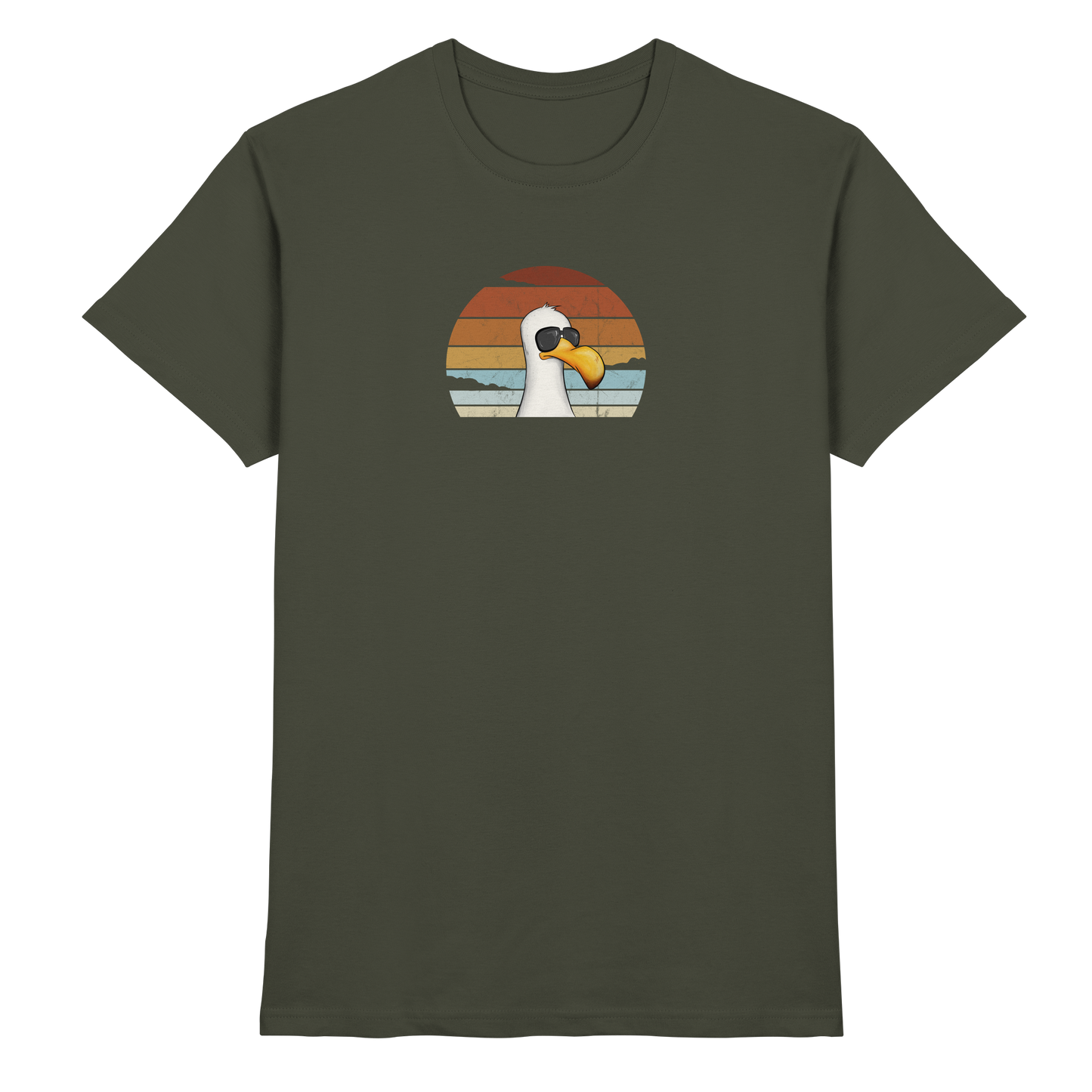 Cool lässige Retro Möwe - Premium Shirt