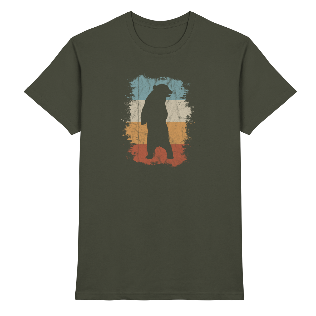 Retro Bären-Silhouette - Premium Shirt